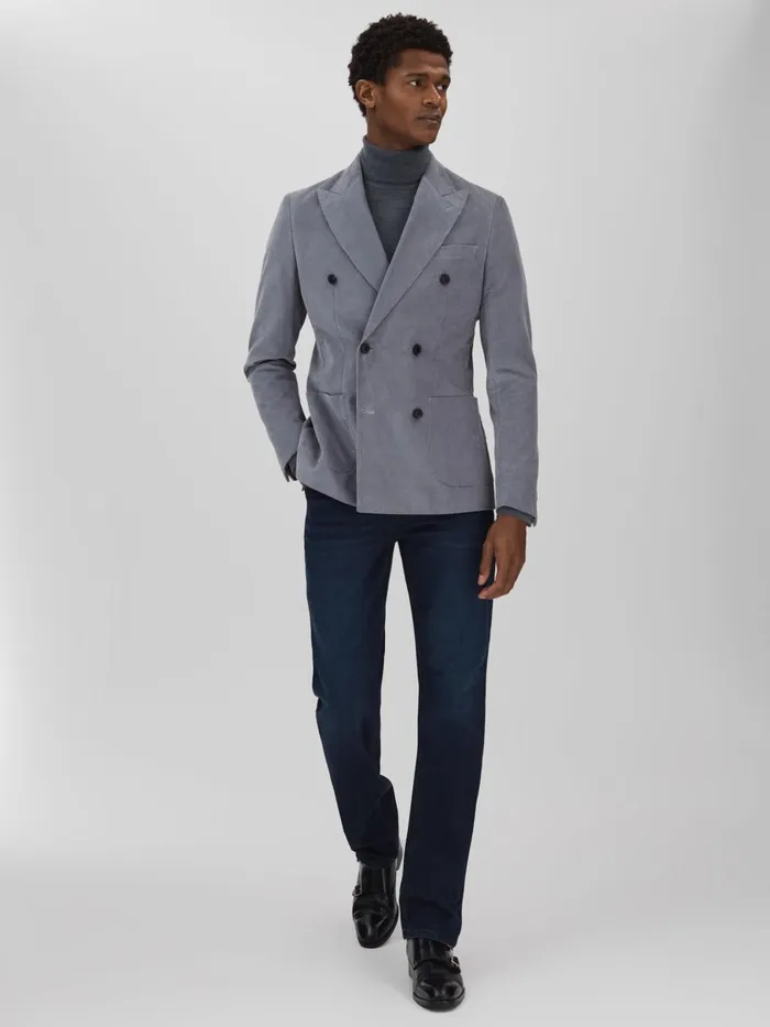 Men Reiss Jeans Straight Leg Jeans Conteras Blue