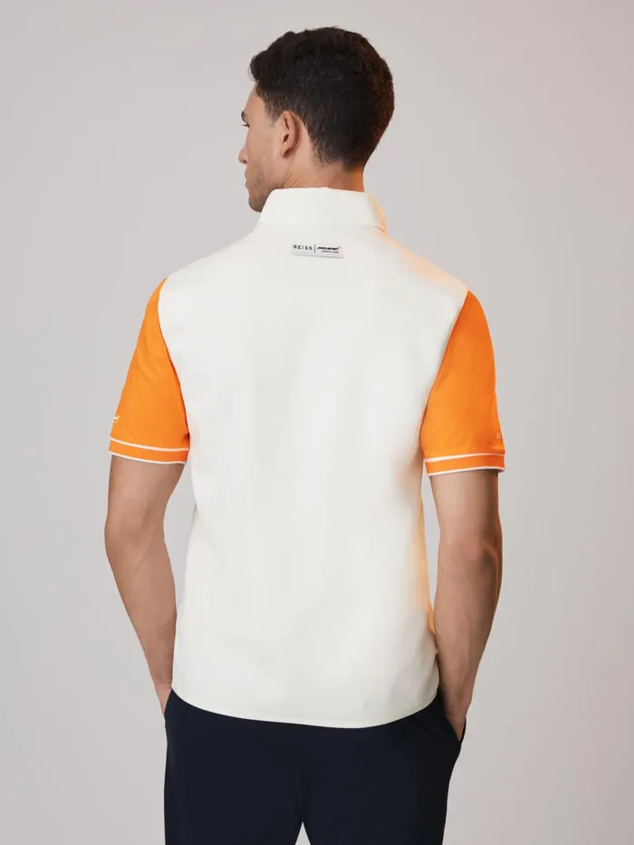 Men Reiss Outerwear and Coats F1 Hybrid Quilt And Knit Gilet White