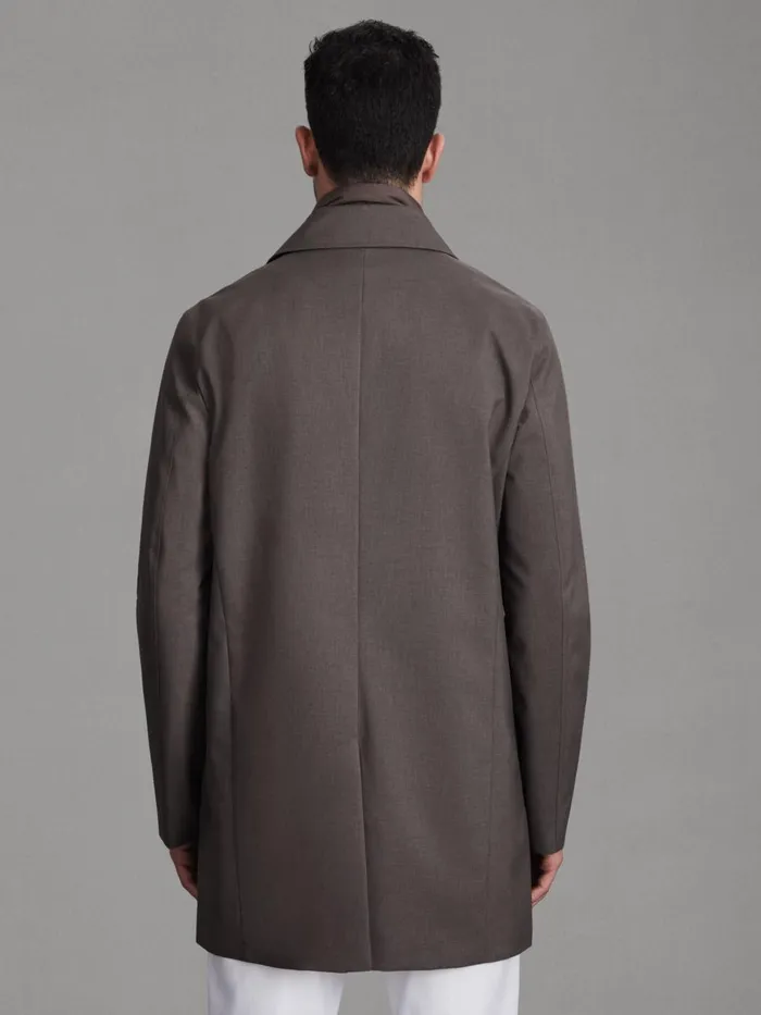 Men Reiss Outerwear and Coats Perrin Jacket With Removable FunnelNeck Insert Brown