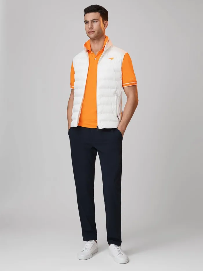 Men Reiss Polo Shirts F1 Mercerised Cotton Polo Shirt Papaya