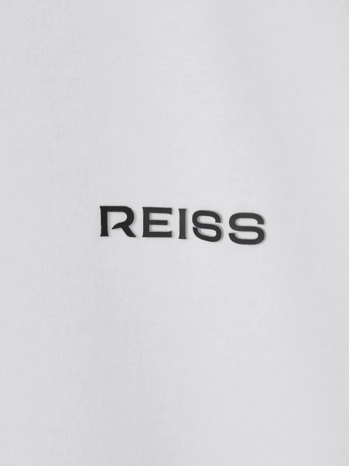 Men Reiss Polo Shirts Owens Slim Fit Cotton Polo Shirt White