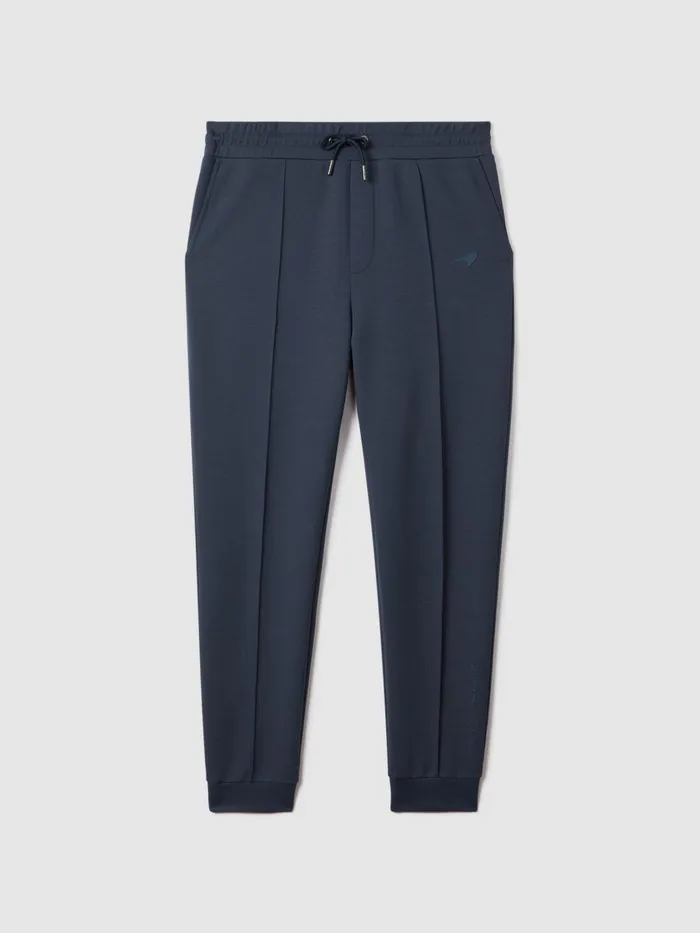 Men Reiss Sweats Hoodies and Joggers F1 Interlock Jersey Drawstring Joggers Airforce Blue