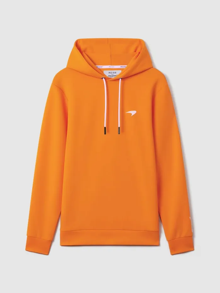 Men Reiss Sweats Hoodies and Joggers F1 Interlock Jersey Hoodie Papaya