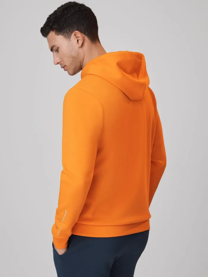 Men Reiss Sweats Hoodies and Joggers F1 Interlock Jersey Hoodie Papaya