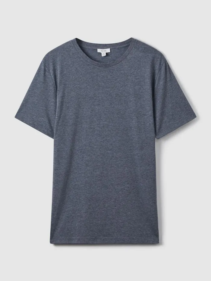 Men Reiss TShirts Bless Marl Crew Neck TShirt Airforce Blue Melange
