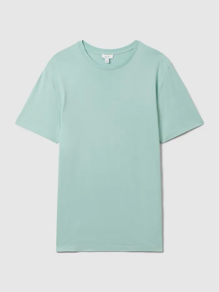 Men Reiss TShirts Bless Marl Crew Neck TShirt Ocean Green