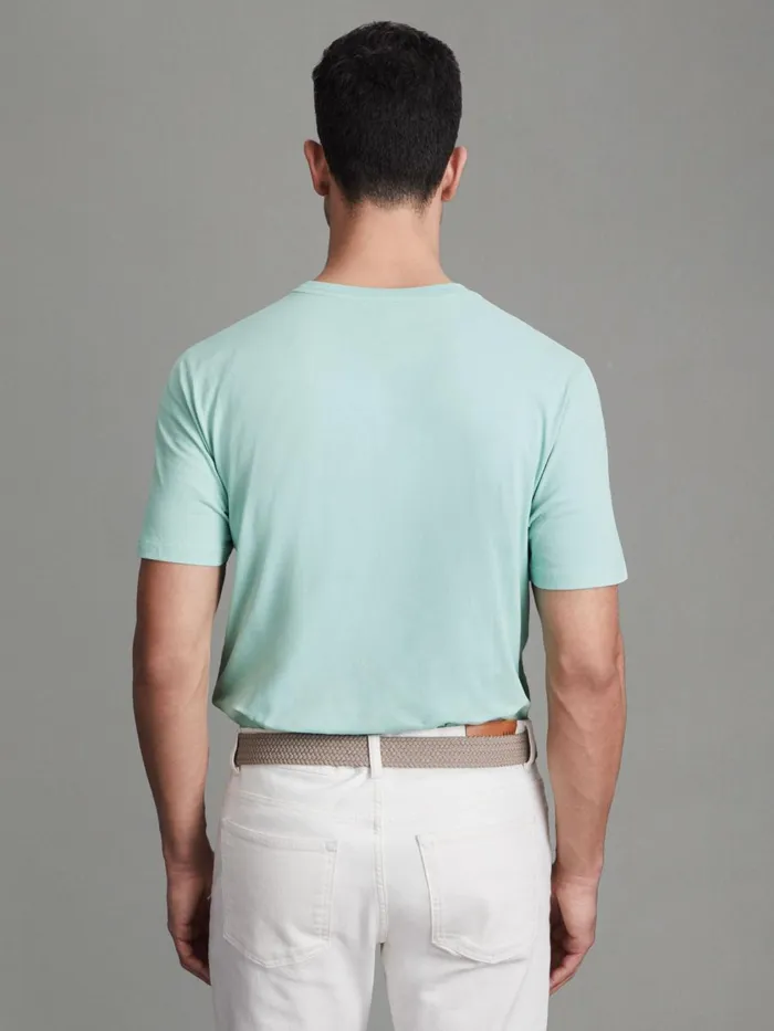 Men Reiss TShirts Bless Marl Crew Neck TShirt Ocean Green