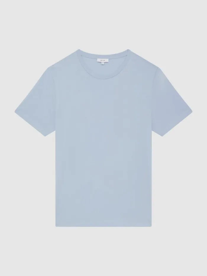 Men Reiss TShirts Bless Marl Crew Neck TShirt Soft Blue