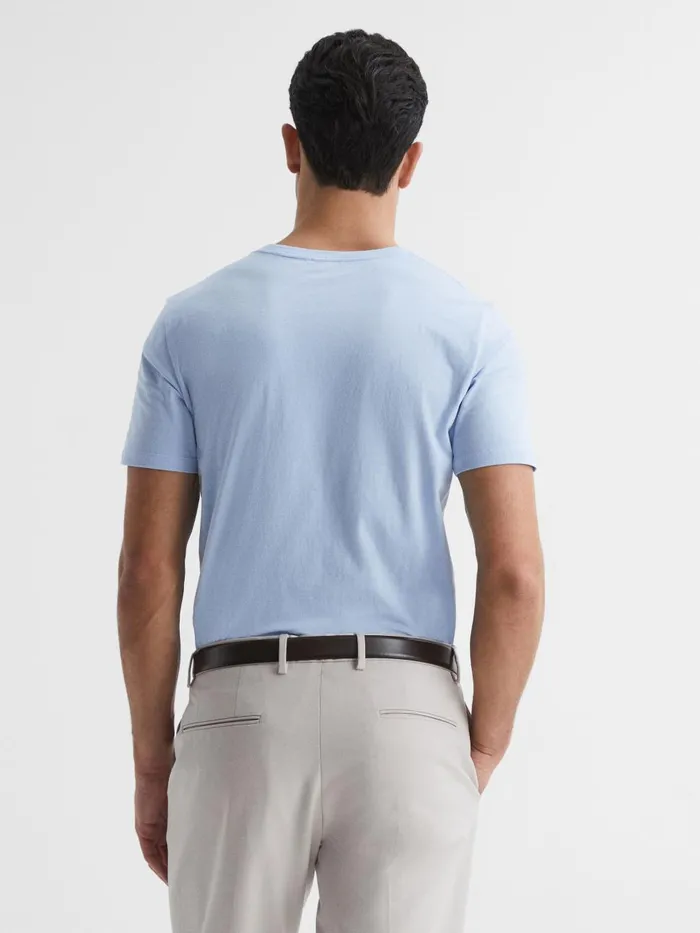 Men Reiss TShirts Bless Marl Crew Neck TShirt Soft Blue