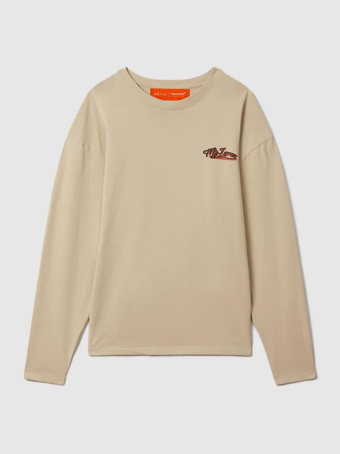 Men Reiss TShirts F1 Crew Neck Tour TShirt Taupe