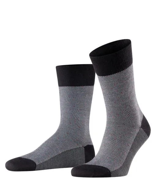 Men Sensitive Herringbone Men Socks Black FALKE Socks