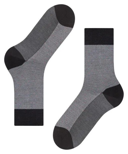 Men Sensitive Herringbone Men Socks Black FALKE Socks