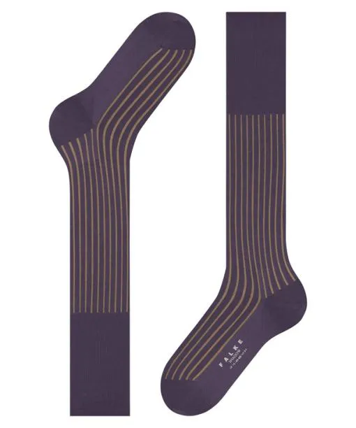Men Shadow Men Kneehigh Socks Amethyst FALKE Knee High Socks