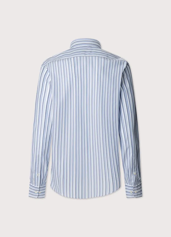 Men Shirts Faonnable Regular Fit Striped Shirt Horizon Blue