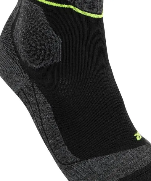 Men SK Compression Wool Men Skiing Kneehigh Socks Black FALKE Ski Socks