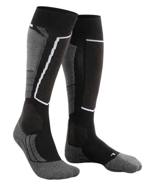 Men SK2 Intermediate Wool Men Skiing Kneehigh Socks Black FALKE Ski Socks