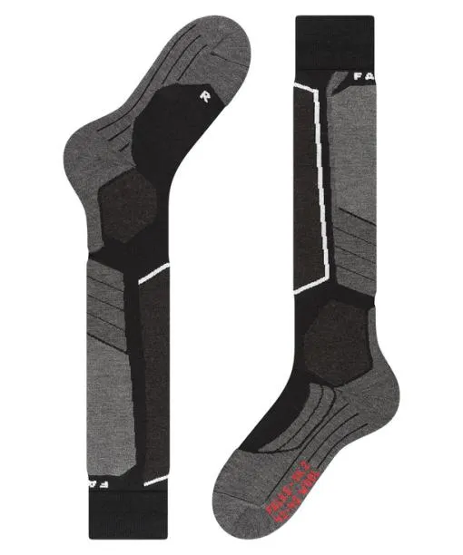 Men SK2 Intermediate Wool Men Skiing Kneehigh Socks Black FALKE Ski Socks