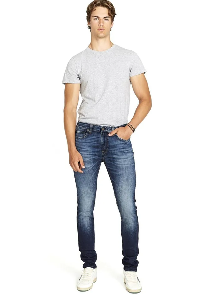 Men Skinny Max Medium Blue Jeans Indigo Buffalo David Bitton Skinny Max