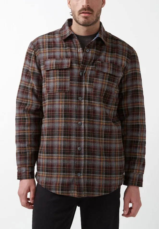 Men Soqer Charcoal Mens Shirt Jacket Charcoal Buffalo David Bitton Jackets