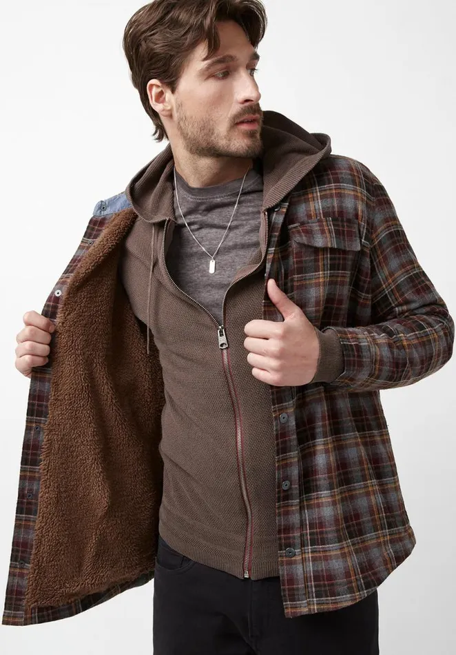 Men Soqer Charcoal Mens Shirt Jacket Charcoal Buffalo David Bitton Jackets