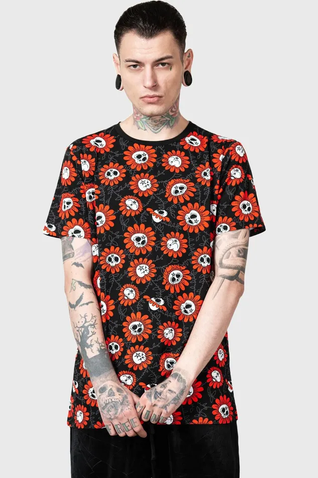 Men TShirts and Vests Killstar Gloom Garden TShirt