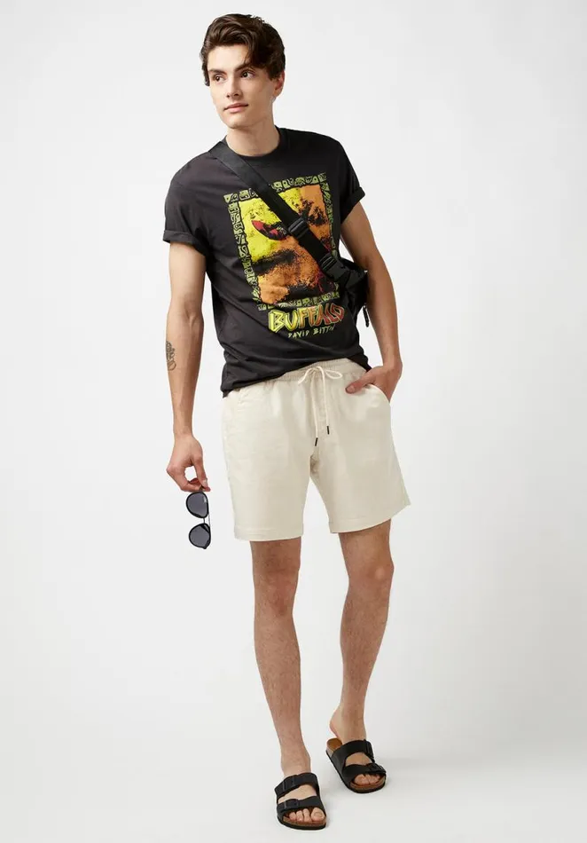 Men Tusurf Vintage Wash TShirt Charcoal Buffalo David Bitton Tops and Tees