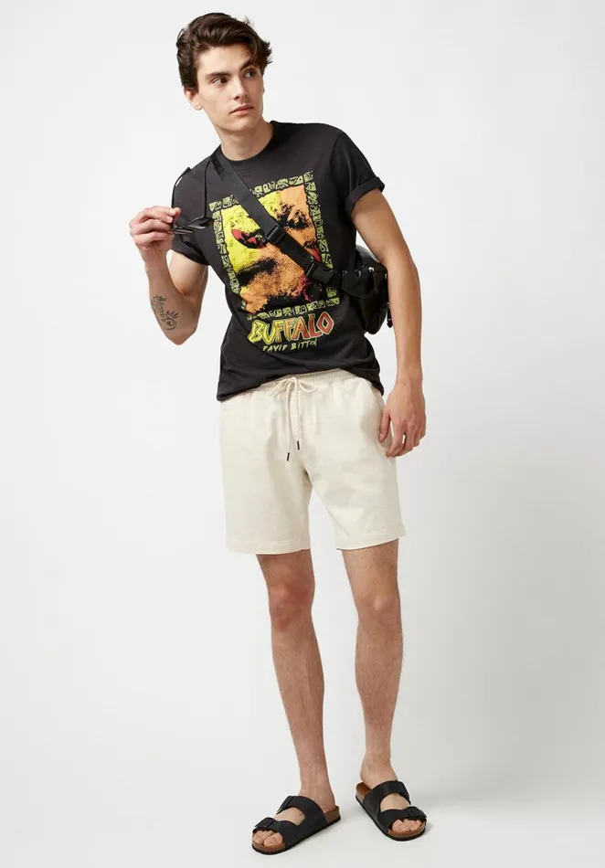 Men Tusurf Vintage Wash TShirt Charcoal Buffalo David Bitton Tops and Tees