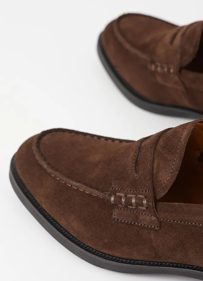 Men Vagabond Loafers MARIO LOAFER Dark Brown Suede