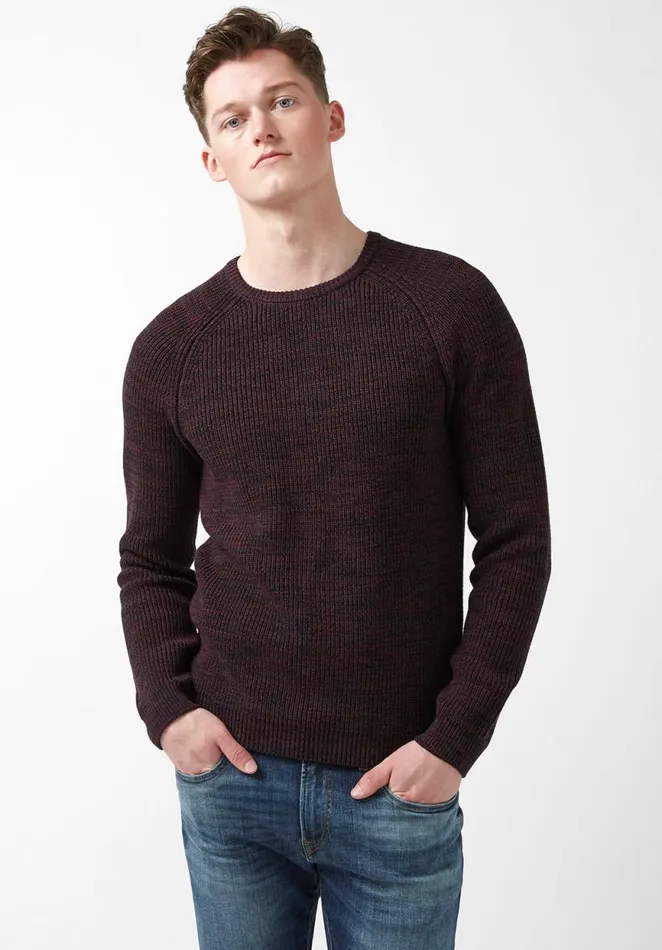 Men Walin Dark Red Mens Sweater Zinfandel Buffalo David Bitton Sweaters