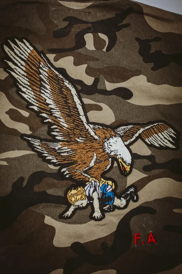 Men Washed Camo Harrington Fucking Awesome Jackets