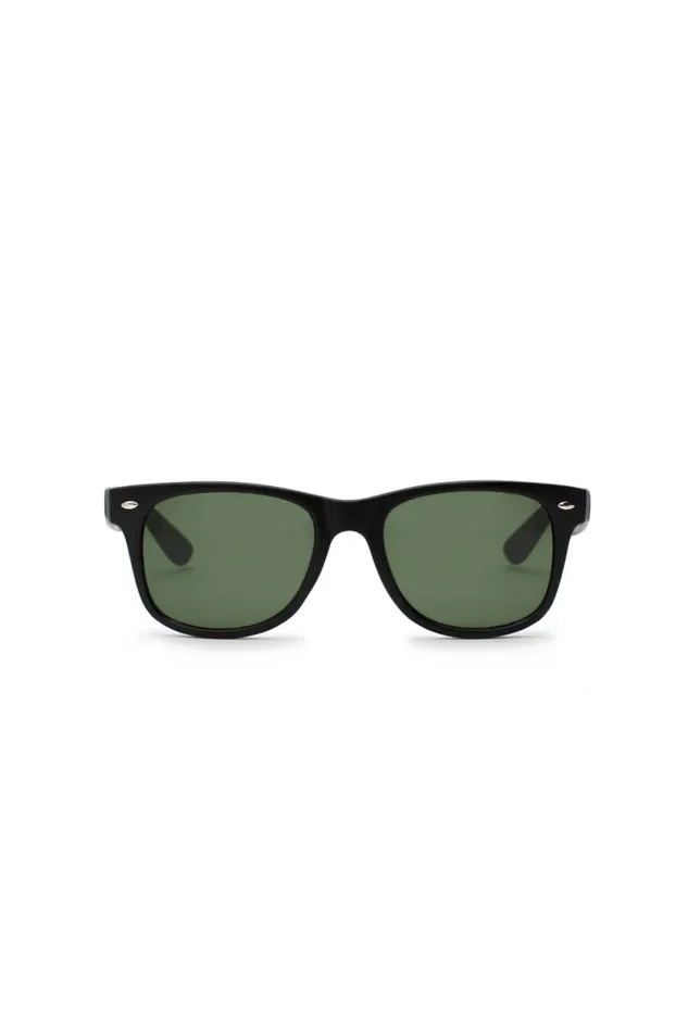 Men Wayfarer Sunglasses In Matte Black Black Buffalo David Bitton Sunglasses