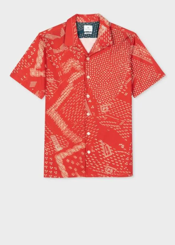 Mens 039Bandana039 Print Cotton Shirt Paul Smith Shirts