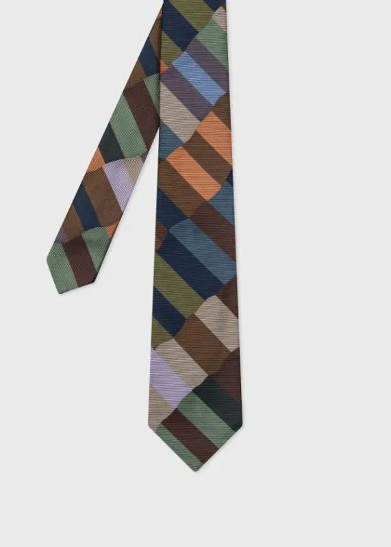 Mens 039Overlapping Check039 Tie Paul Smith Ties