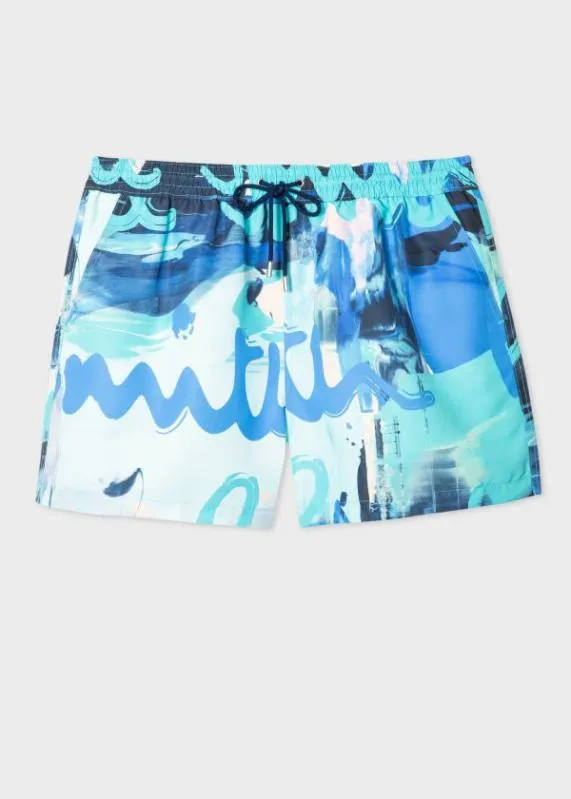 Mens 039Paint Logo039 Swim Shorts Paul Smith Swimwear