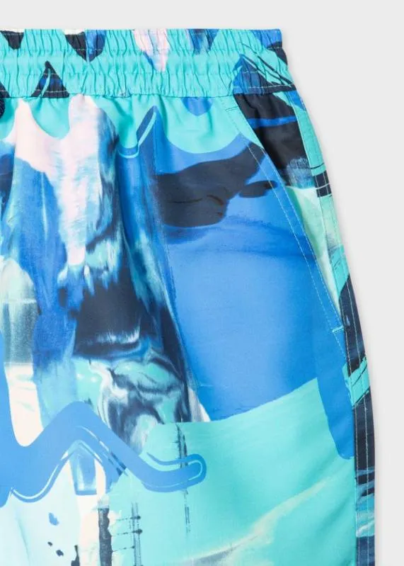 Mens 039Paint Logo039 Swim Shorts Paul Smith Swimwear