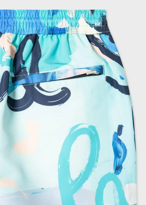 Mens 039Paint Logo039 Swim Shorts Paul Smith Swimwear