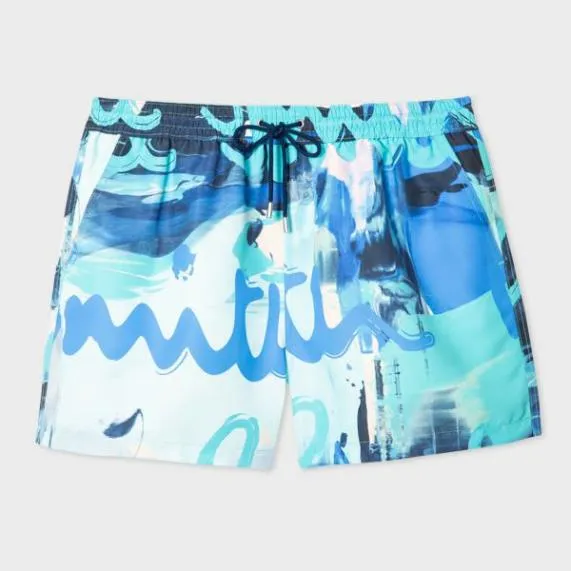 Mens 039Paint Logo039 Swim Shorts Paul Smith Swimwear