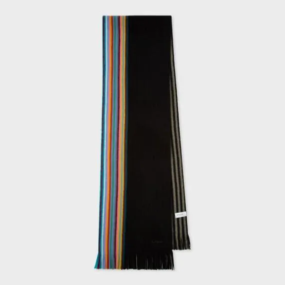 Mens 039Signature Stripe039 Edge Wool Scarf Paul Smith Scarves Mens 039Signature Stripe039 Edge Wool Scarf Paul Smith Scarves
