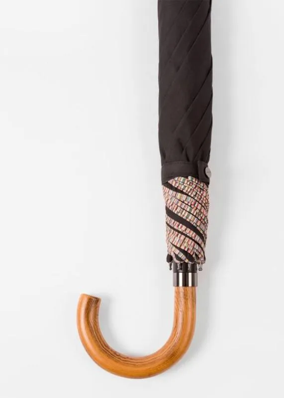 Mens 039Signature Stripe039 Trim Compact Umbrella Paul Smith Travel and Luggage