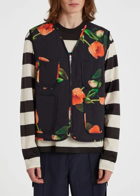 Mens 039Tulip039 Print Reversible Gilet Paul Smith Coats and Jackets Mens 039Tulip039 Print Reversible Gilet Paul Smith Coats and Jackets