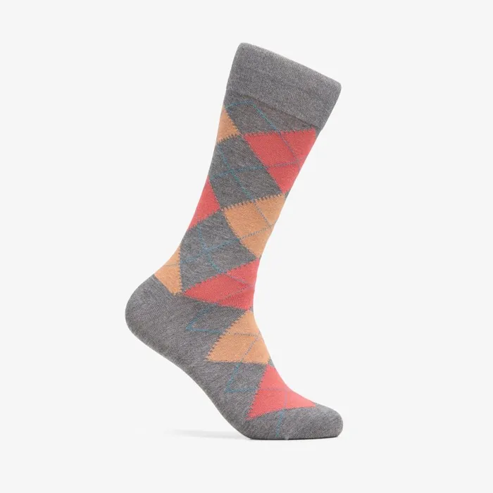Mens Argyle Sock Coral Men Clarks Accessories