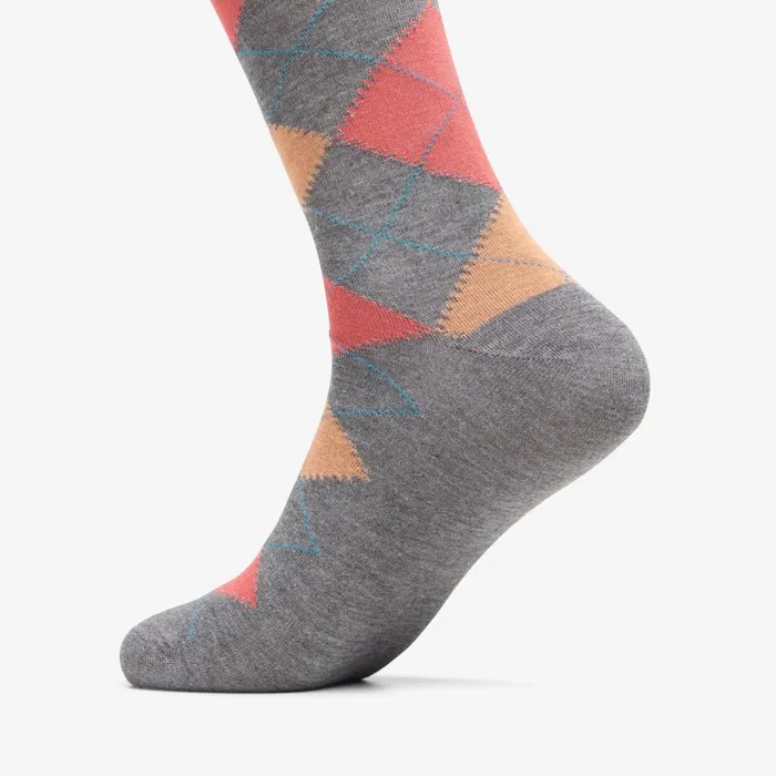 Mens Argyle Sock Coral Men Clarks Accessories