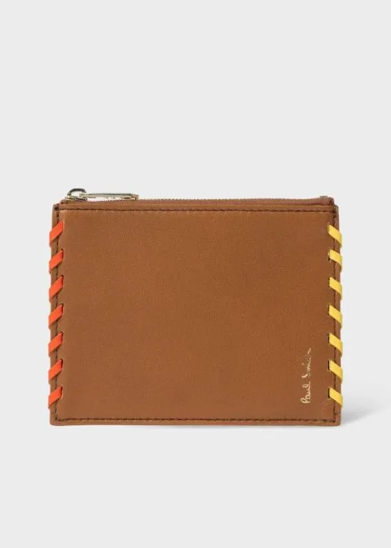 Mens Contrast Stitch Zip Wallet Paul Smith Wallets
