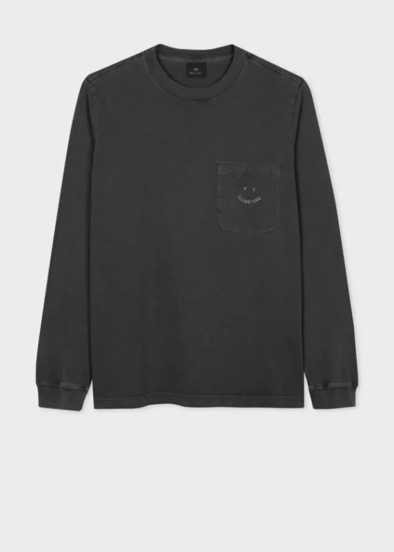 Mens Cotton 039Happy039 LongSleeve TShirt Paul Smith TShirts