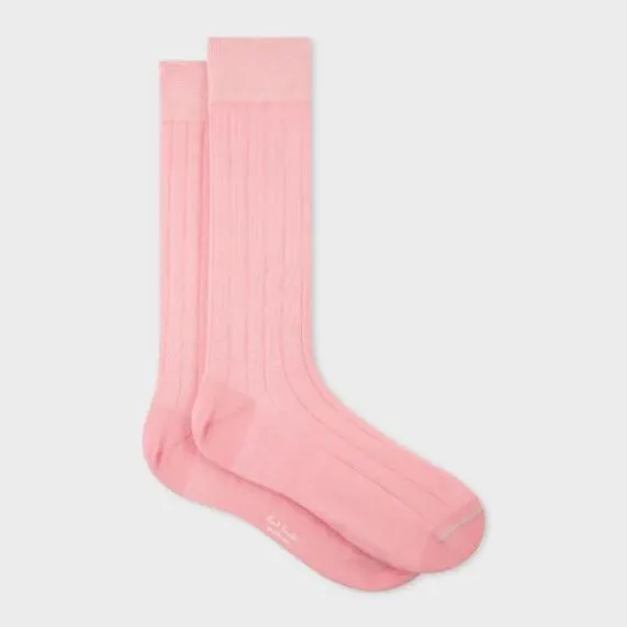 Mens CottonBlend Ribbed Socks Paul Smith Socks