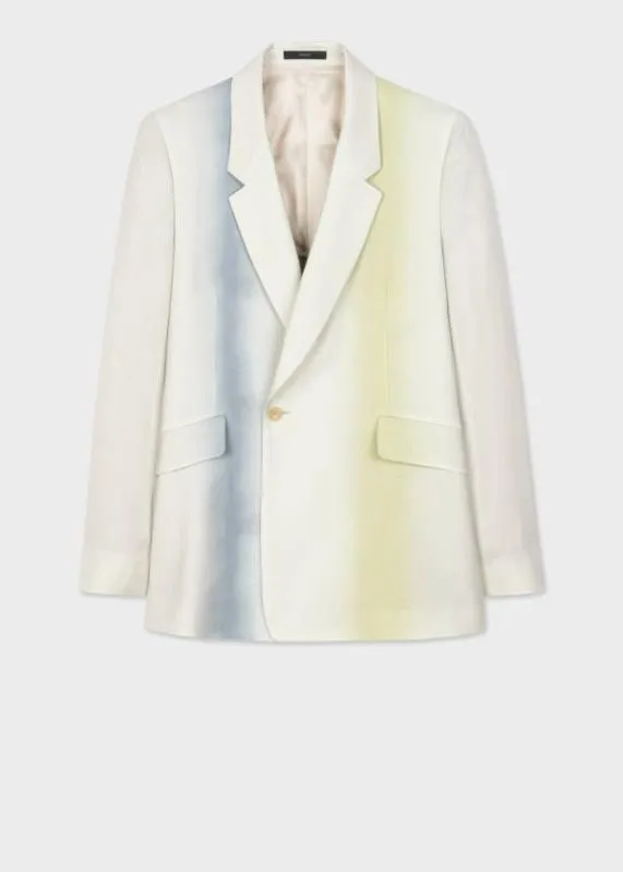 Mens Fade Stripe Print Wool Blazer Paul Smith Blazers