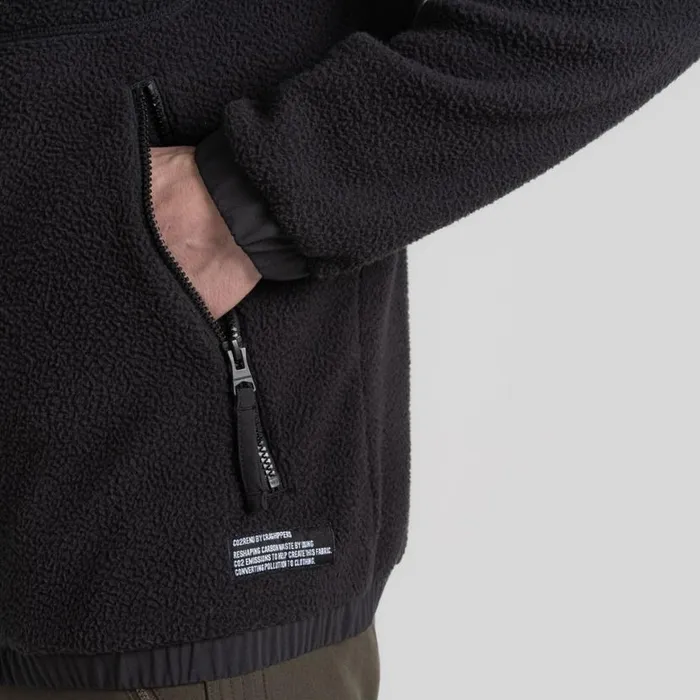 Mens Full Zip Fleece Craghoppers CO2 Renu Lumos Insulating Jacket Black Mens Full Zip Fleece Craghoppers CO2 Renu Lumos Insulating Jacket Black