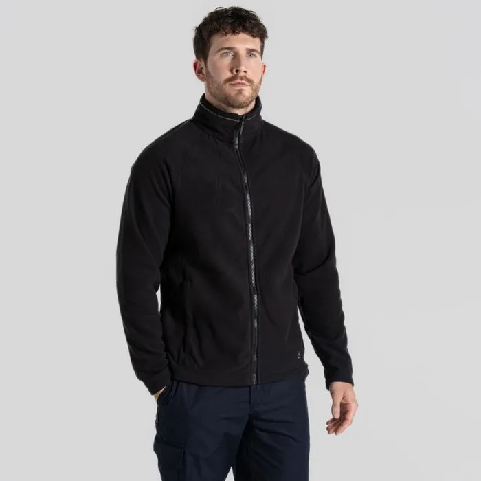 Mens Full Zip Fleece Craghoppers Expert Corey 200 Fleece Jacket Black