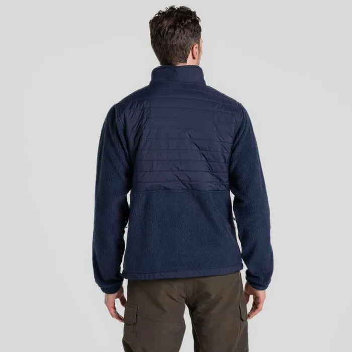 Mens Full Zip Fleece Craghoppers Montadale Insulating Hybrid Jacket Blue Navy