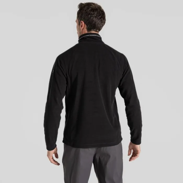 Mens Half Zip Fleece Craghoppers Corey VI Half Zip Fleece Black